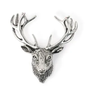 Stag Head Pendant with Hidden Loops