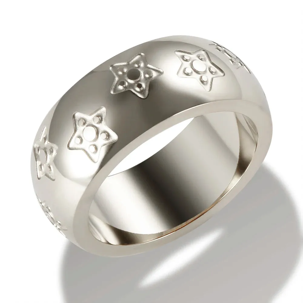 Star Bracelet Shiny Zircon Bangle Pentagram Crystal Rings