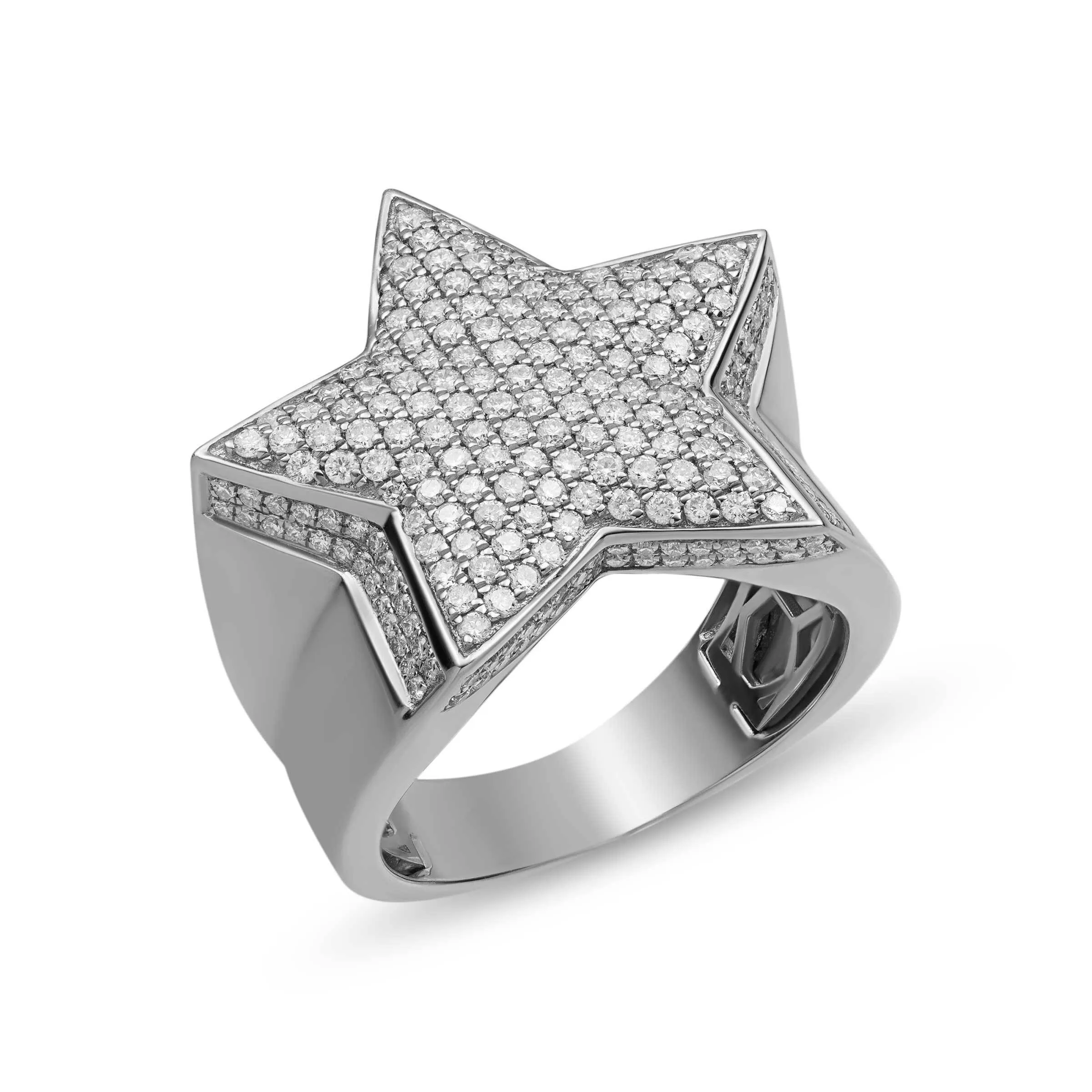 Star Diamond Ring 2.15ct 14K Gold