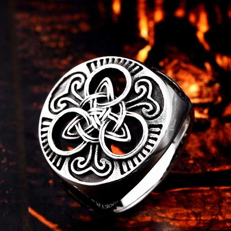 Steel soldier new year viking Cletic design stainless steel ring amulet take bring lucky men jewelry hip hop