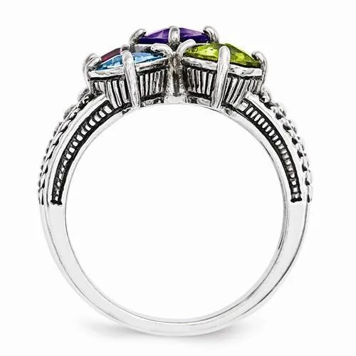 Sterling Silver & 14k Five-Stone Mother's Ring