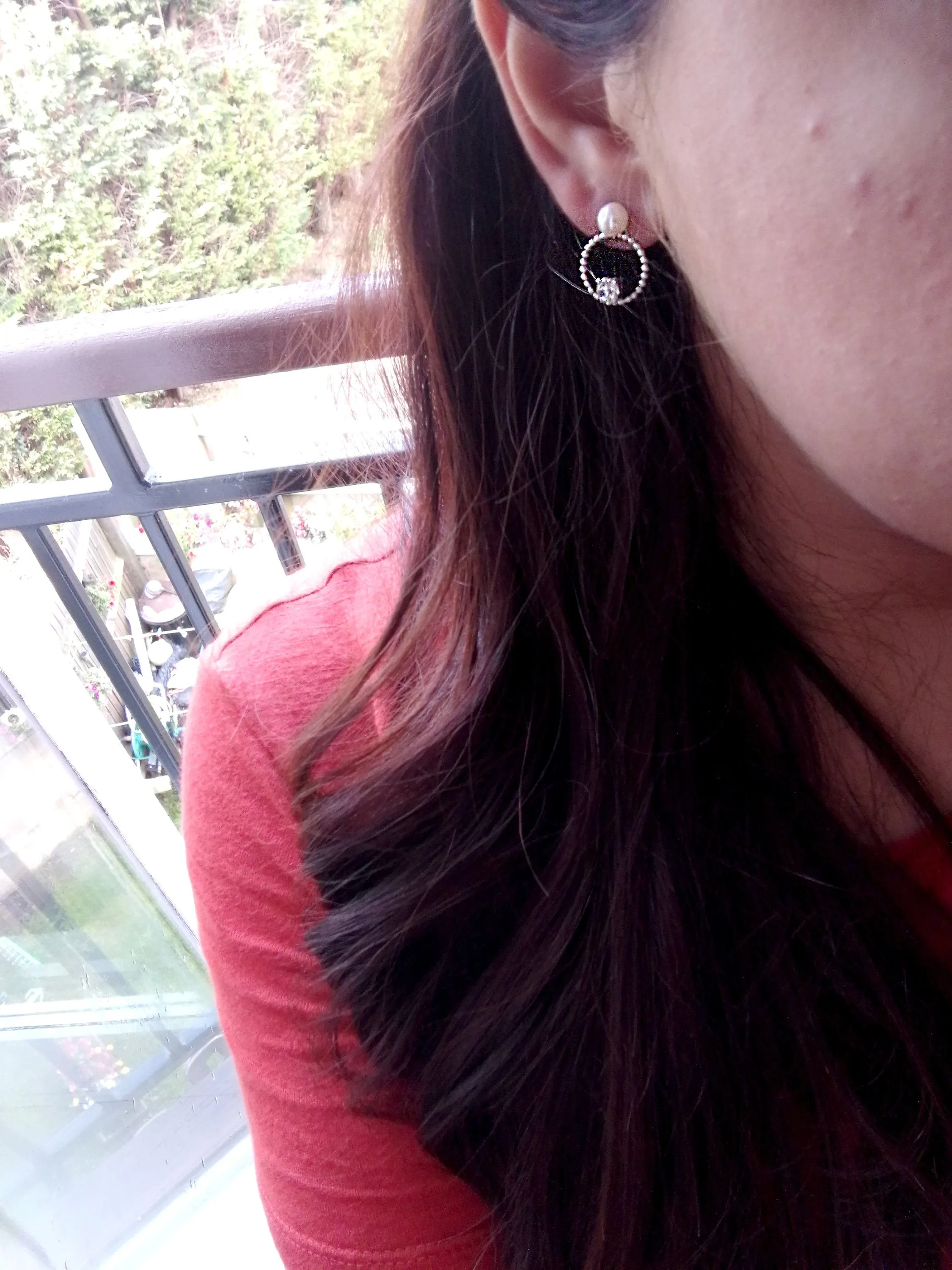 Sterling Silver Circle Elegant Drop Earrings