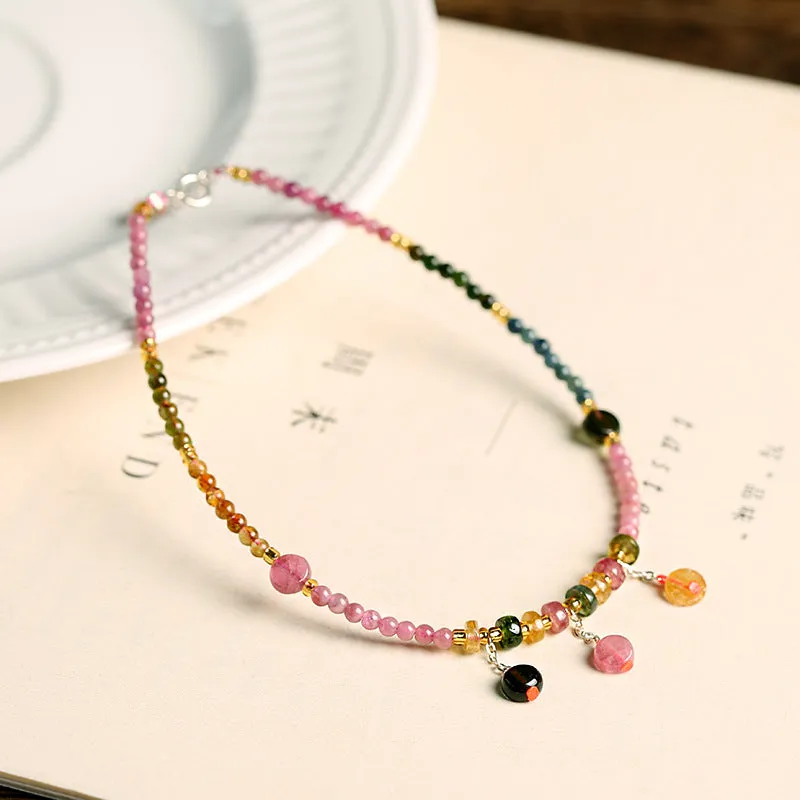 Sterling Silver With Natural Tourmaline Women's