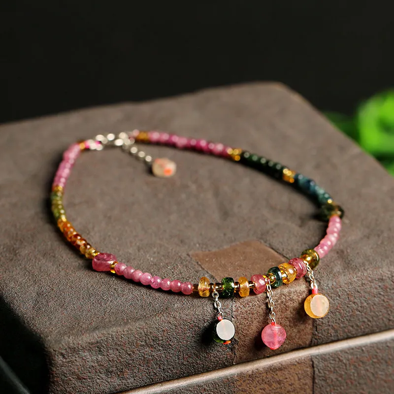 Sterling Silver With Natural Tourmaline Women's