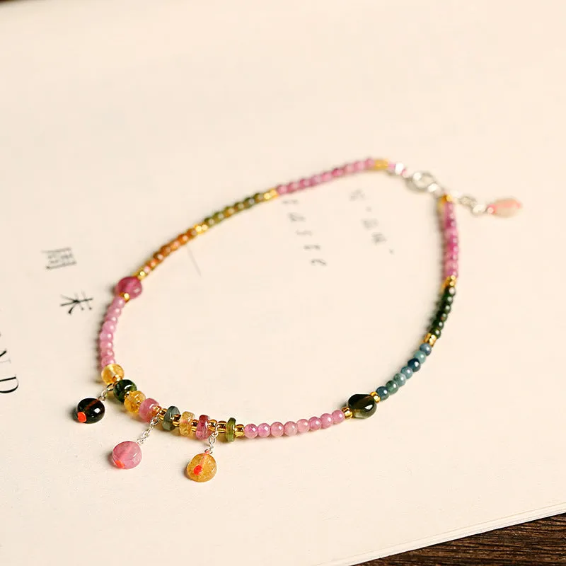 Sterling Silver With Natural Tourmaline Women's