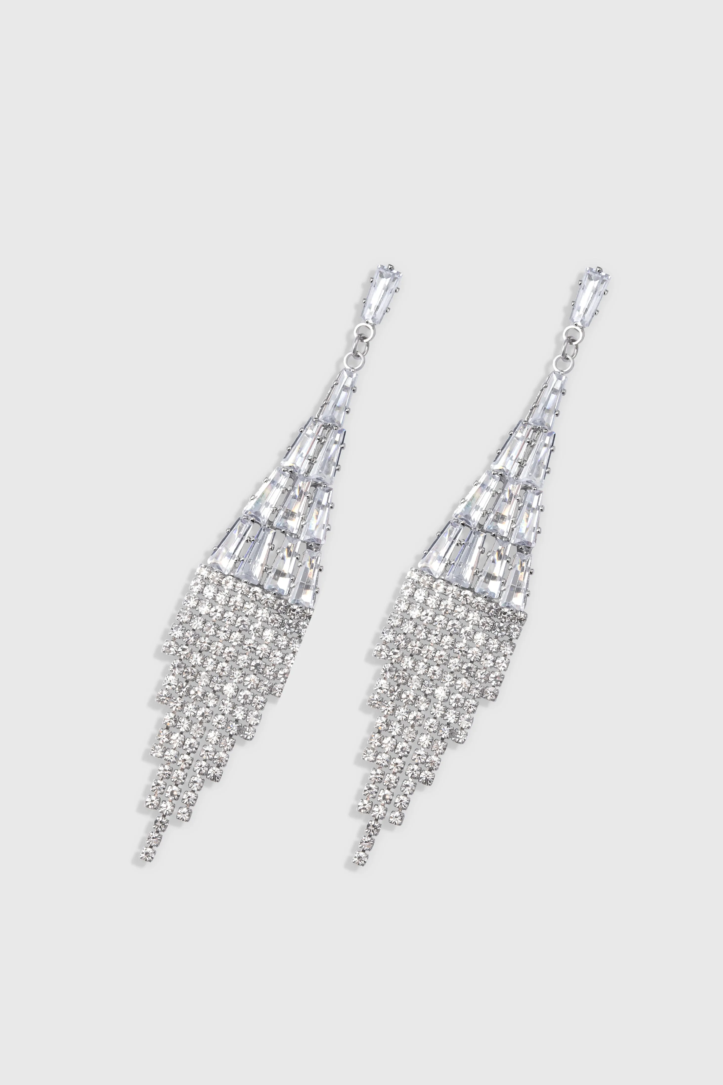 Stylish Crystal Tassel Earrings