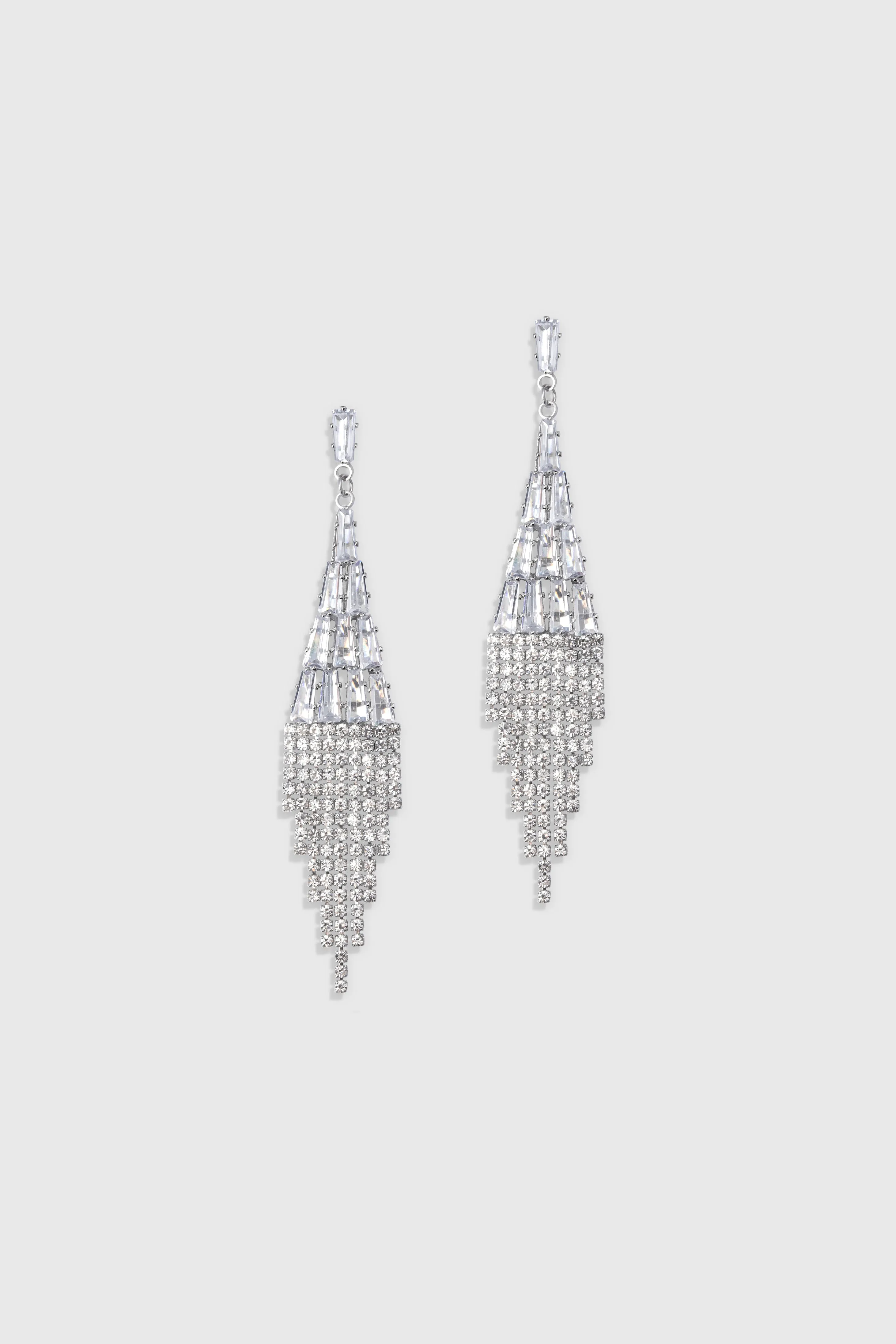 Stylish Crystal Tassel Earrings
