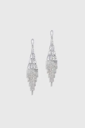 Stylish Crystal Tassel Earrings