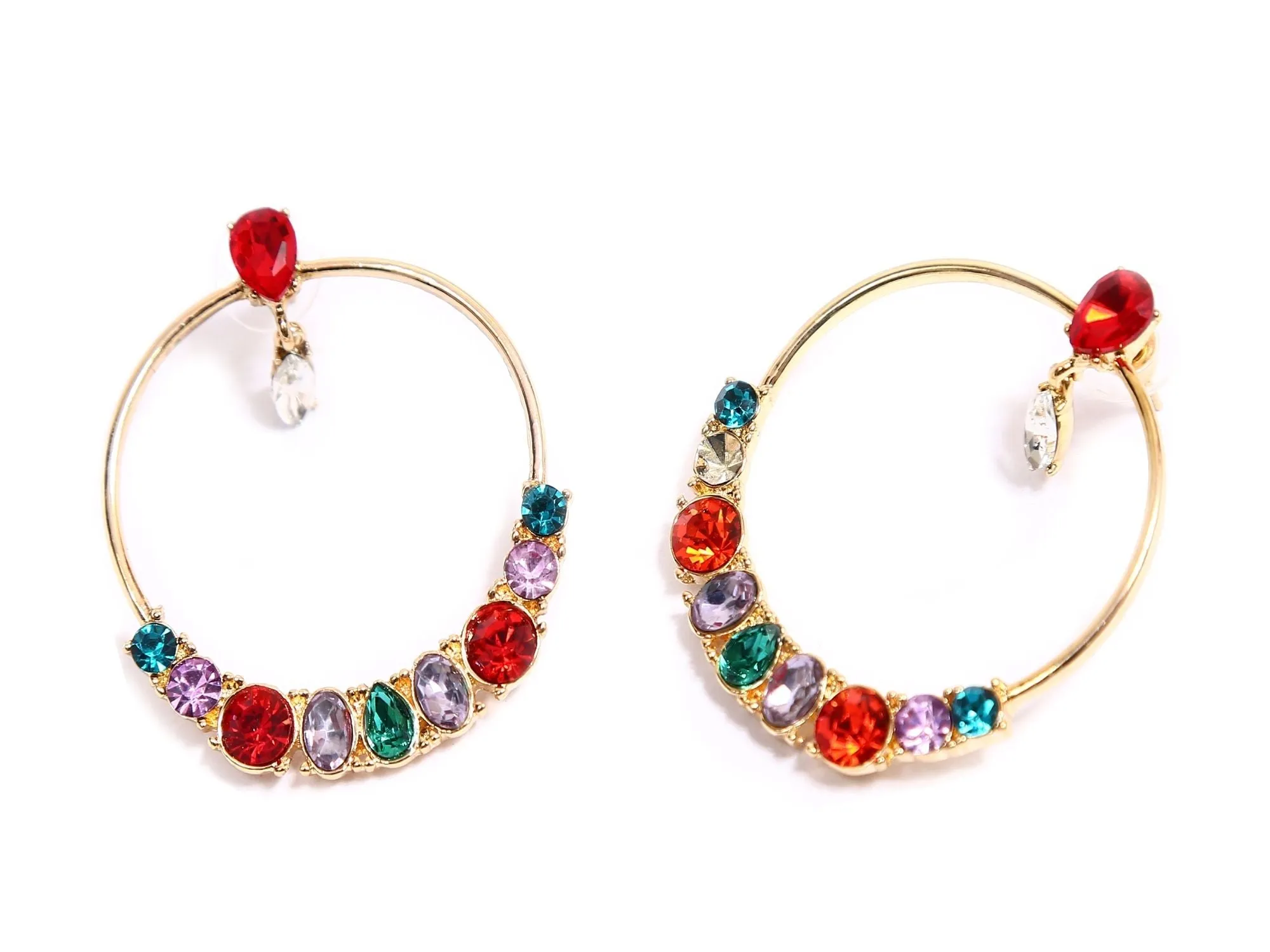 Stylish Multicolored Zirson Crystal Studded Earrings for Girls,Women