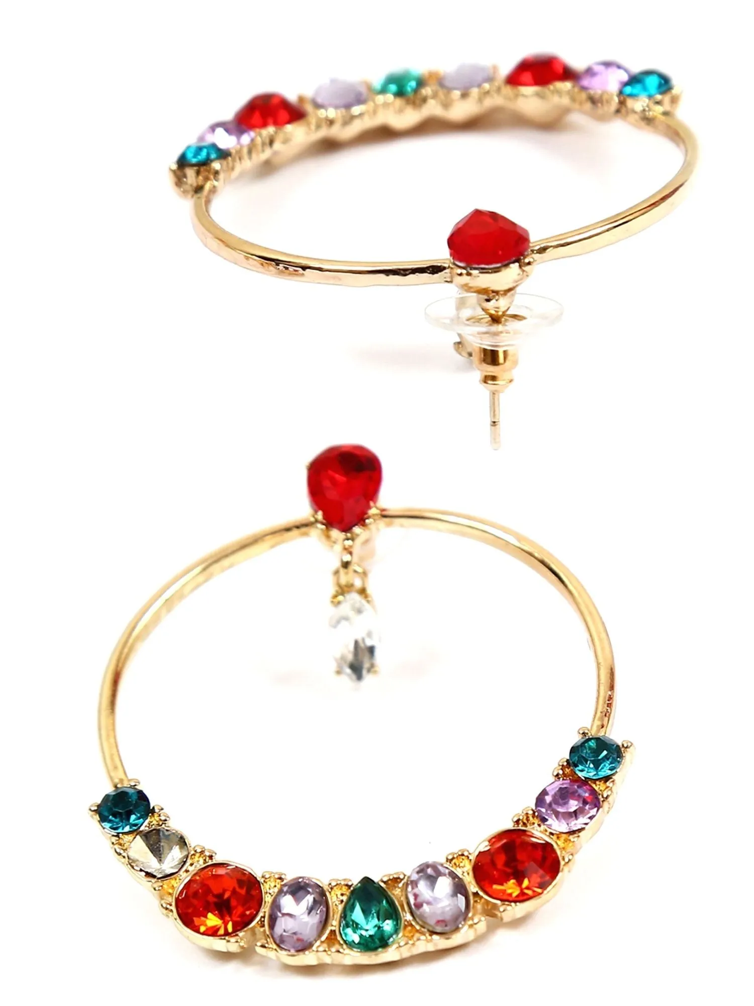 Stylish Multicolored Zirson Crystal Studded Earrings for Girls,Women