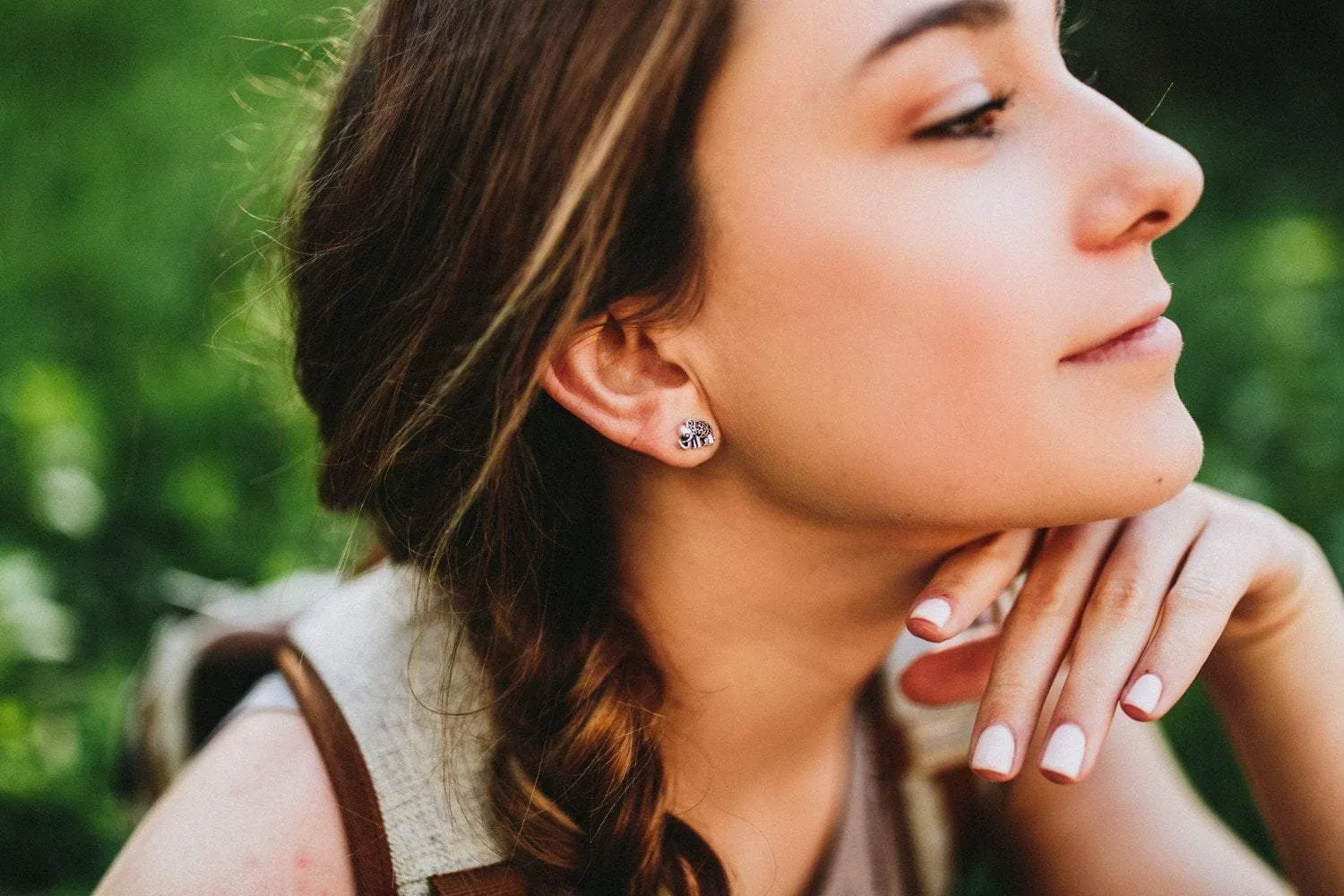 Stylish Sterling Silver Elephant Earrings
