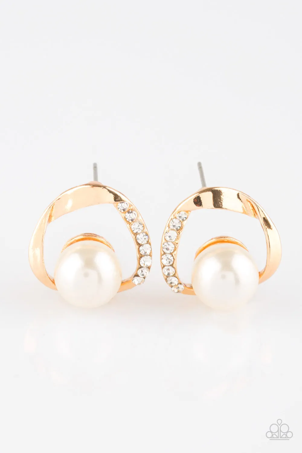 Stylish Suave- Gold/ Pearl Beads And (Bling)