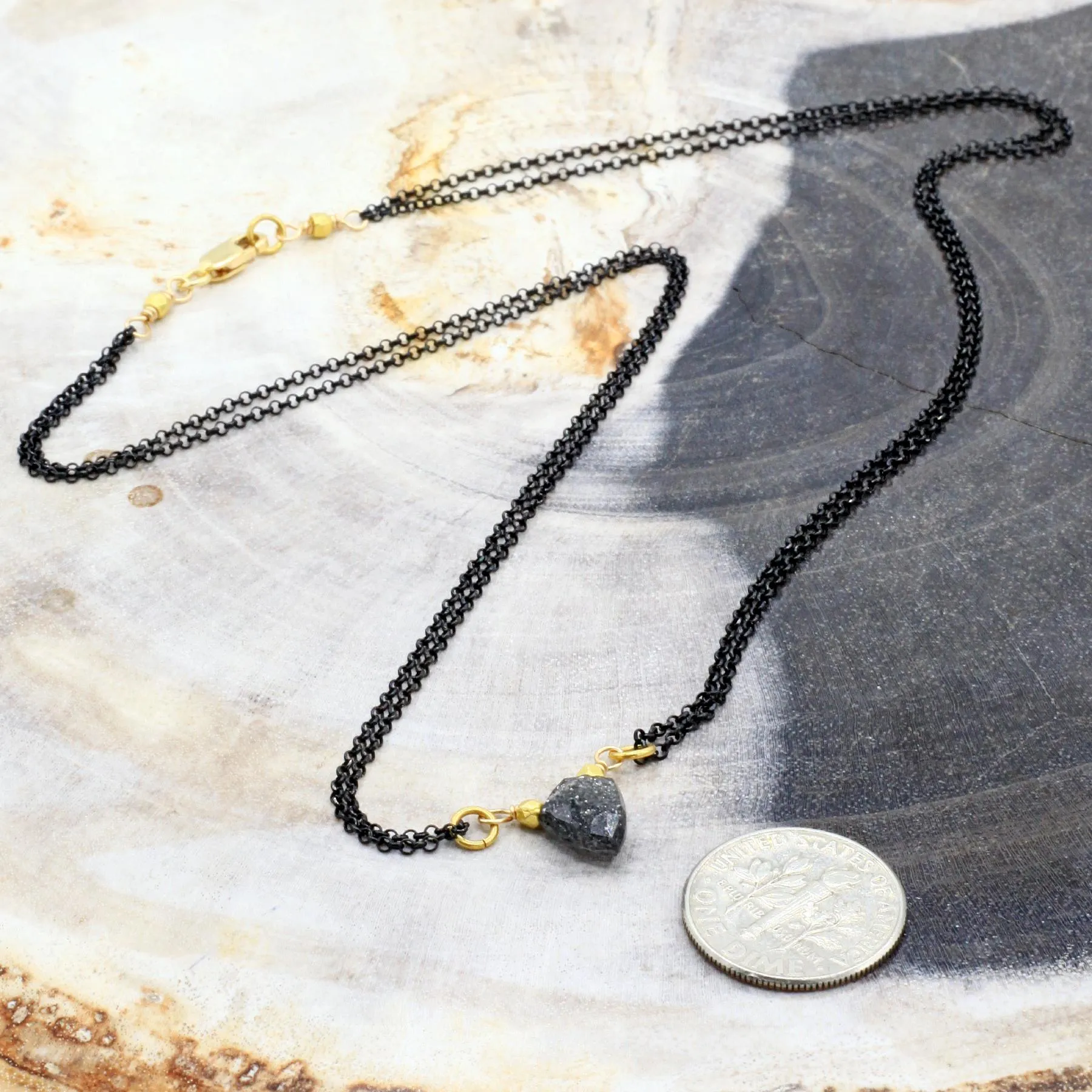 Sunstone   Oxidized Sterling Silver Gemstone Necklace