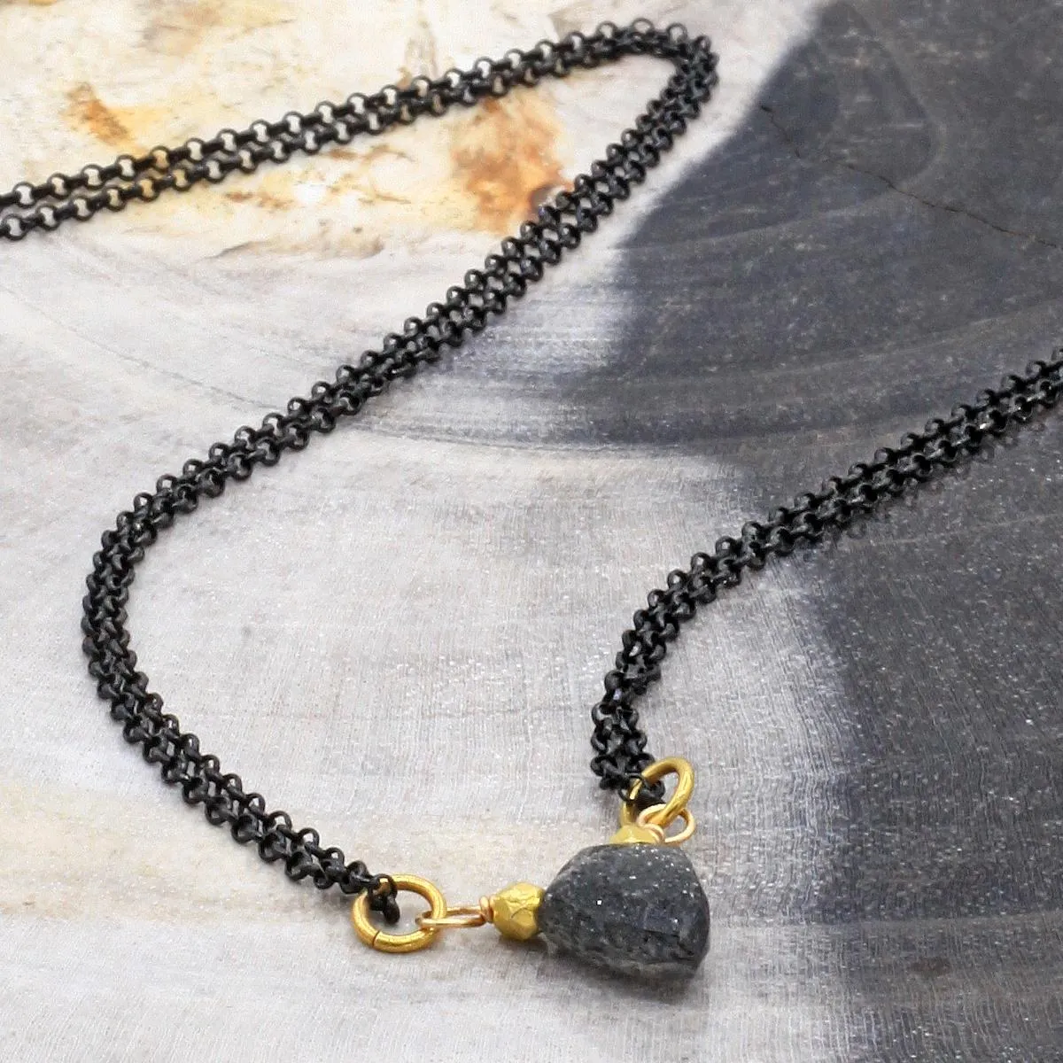 Sunstone   Oxidized Sterling Silver Gemstone Necklace
