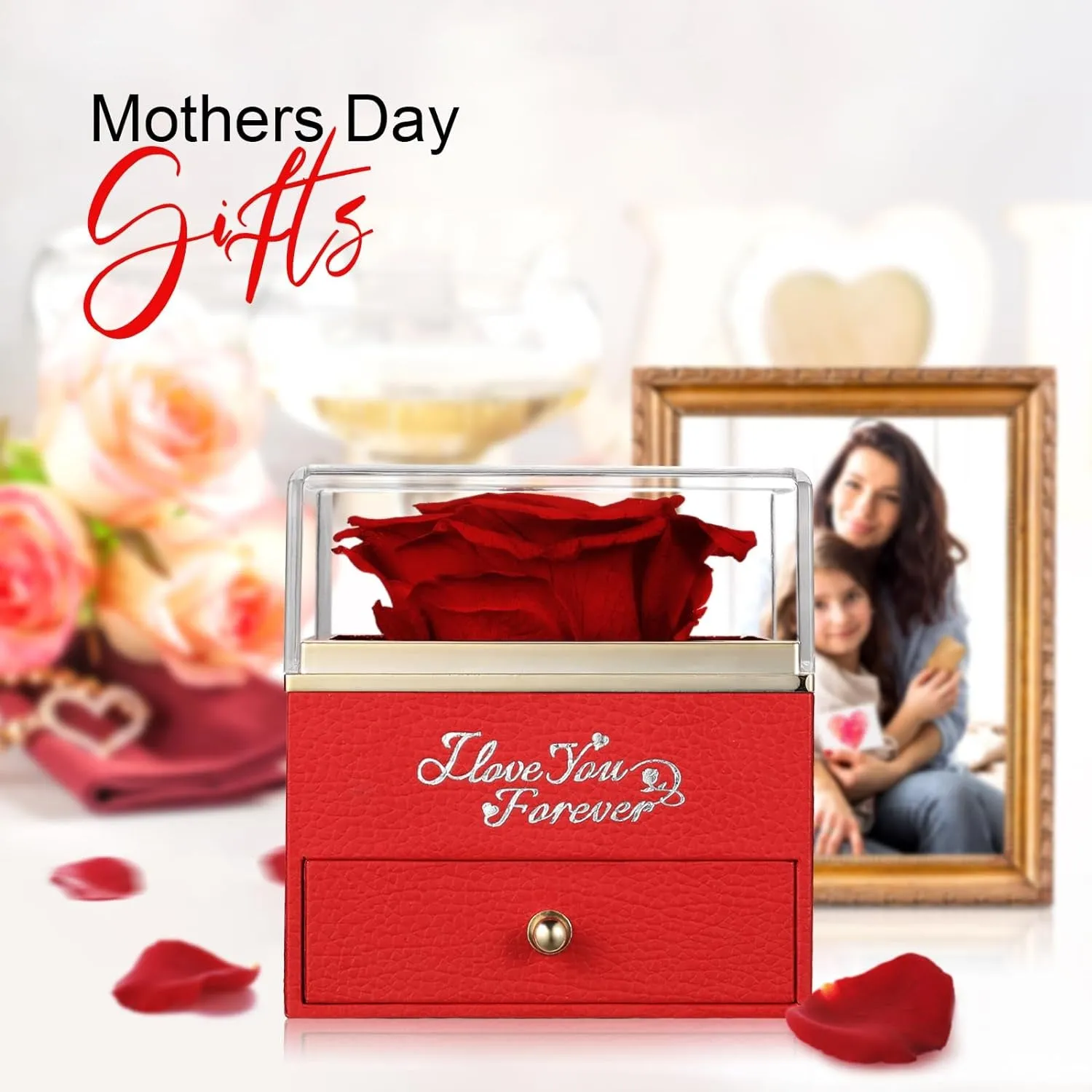 Surprise the special women in your life this Mother's Day with a beautiful preserved rose and an "I Love You" necklace – a timeless gift of love!