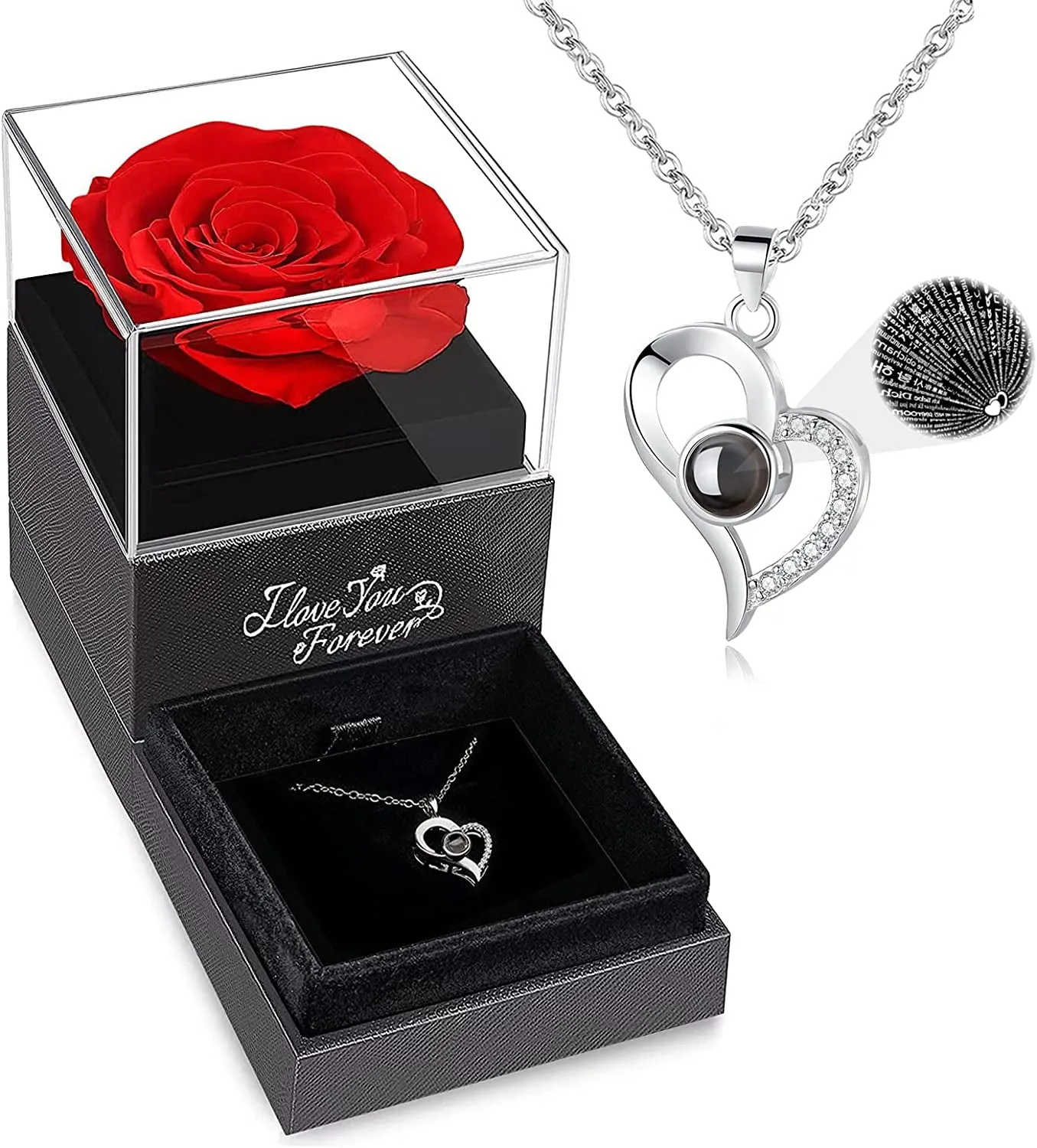 Surprise the special women in your life this Mother's Day with a beautiful preserved rose and an "I Love You" necklace – a timeless gift of love!