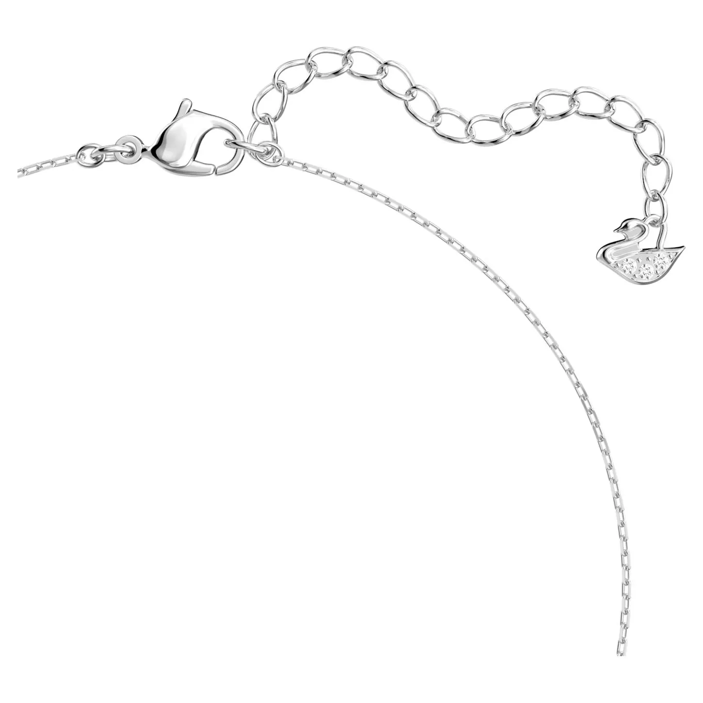 Swarovski Attract Necklace Round cut, White, Rhodium plated -5408442