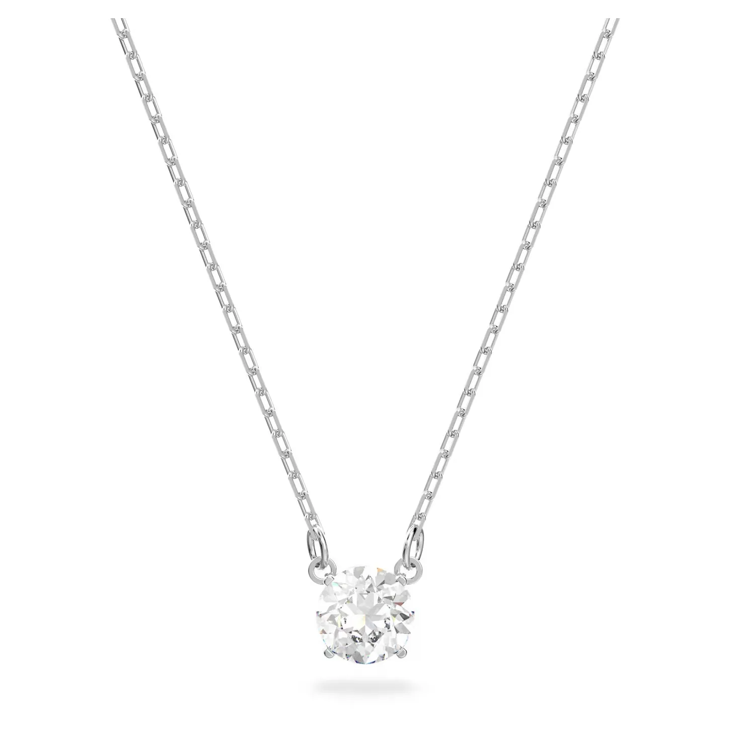 Swarovski Attract Necklace Round cut, White, Rhodium plated -5408442