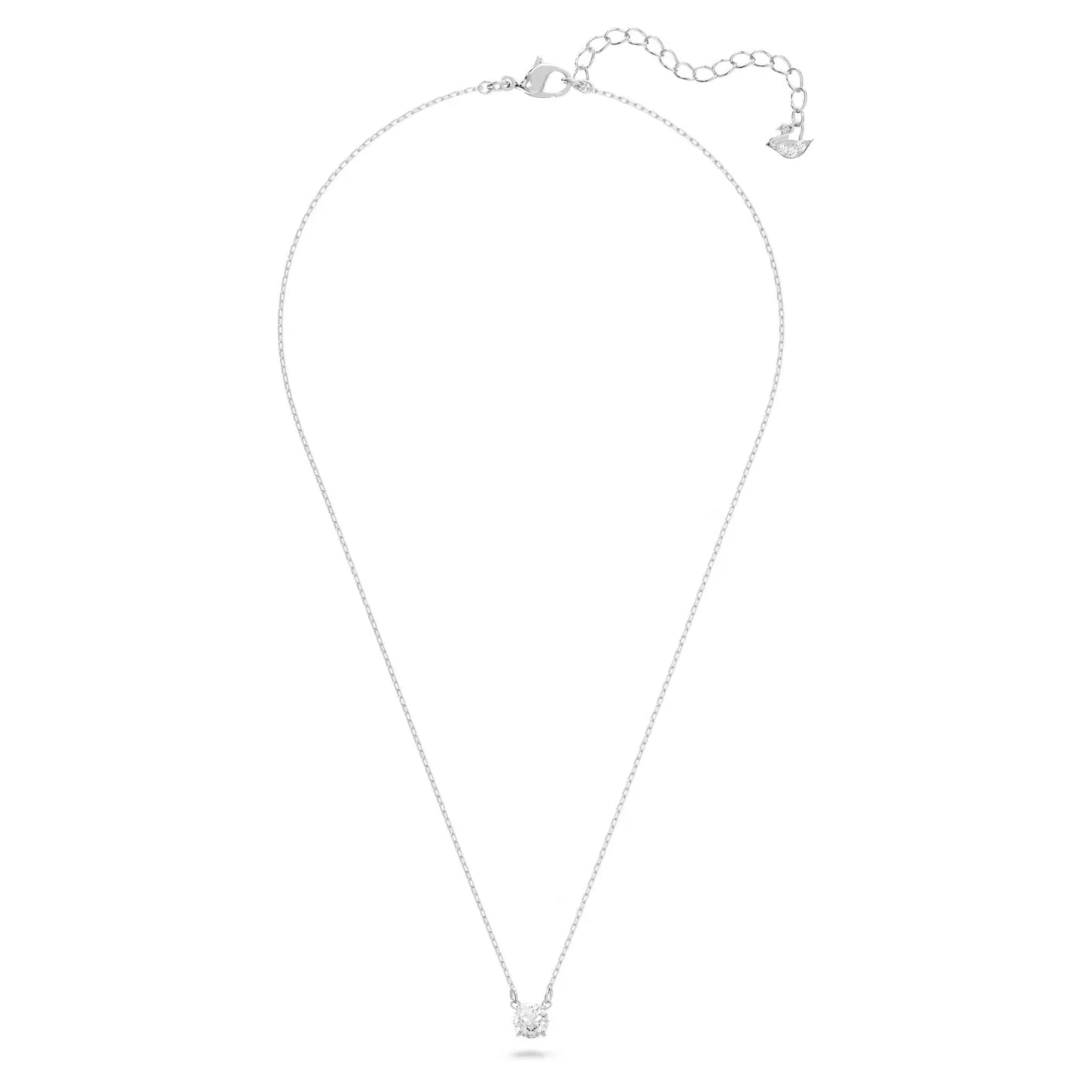 Swarovski Attract Necklace Round cut, White, Rhodium plated -5408442
