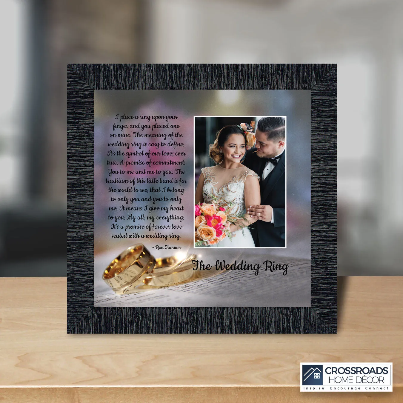 The Wedding Ring, Gift for Bride and Groom,  Wedding Gift Picture Frame, 10x10 6418