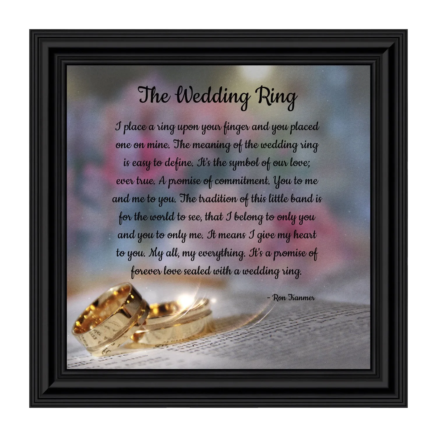 The Wedding Ring, Gift for Bride and Groom,  Wedding Gift Picture Frame, 10x10 6418