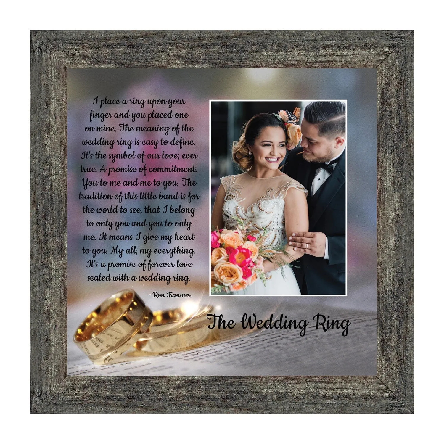 The Wedding Ring, Gift for Bride and Groom,  Wedding Gift Picture Frame, 10x10 6418