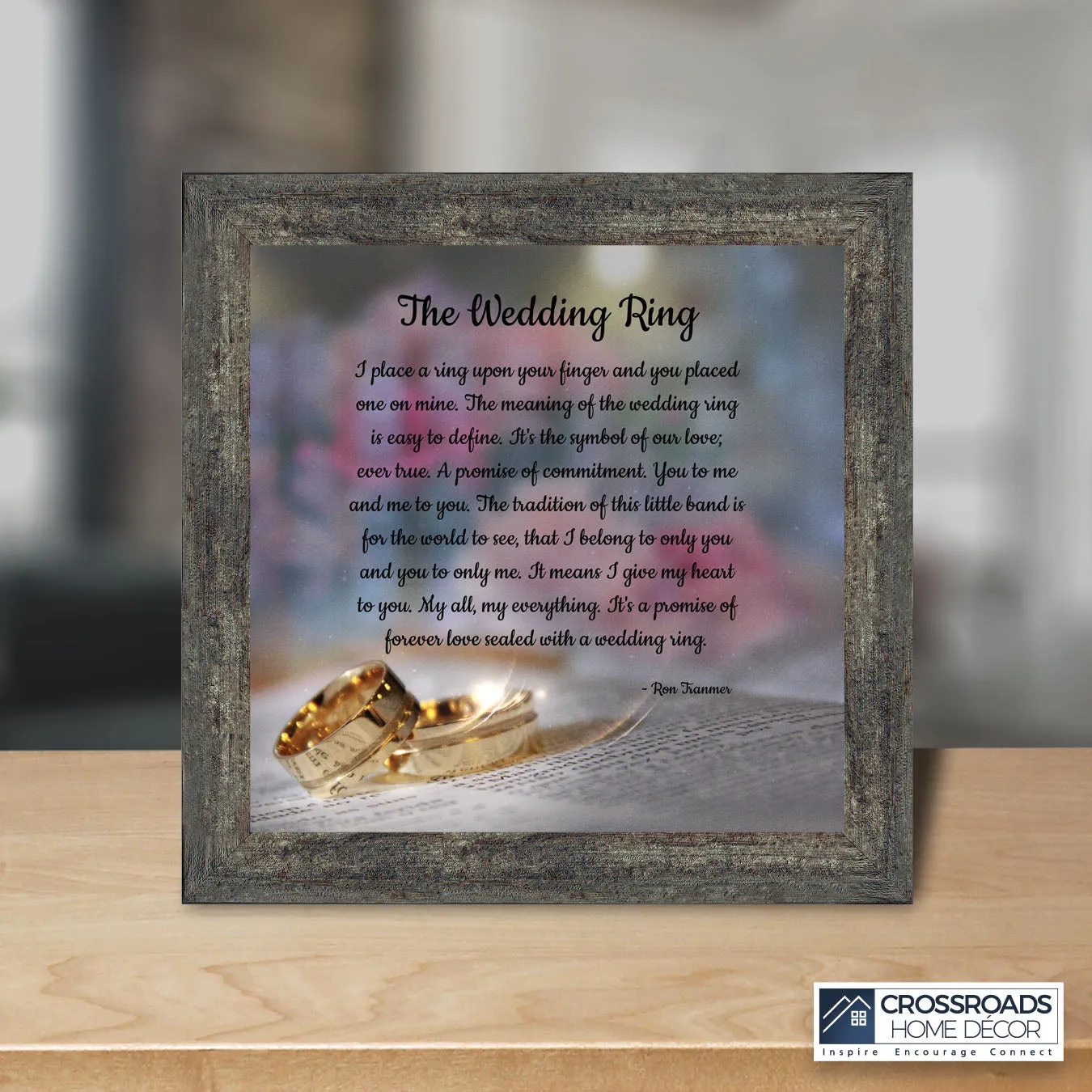 The Wedding Ring, Gift for Bride and Groom,  Wedding Gift Picture Frame, 10x10 6418