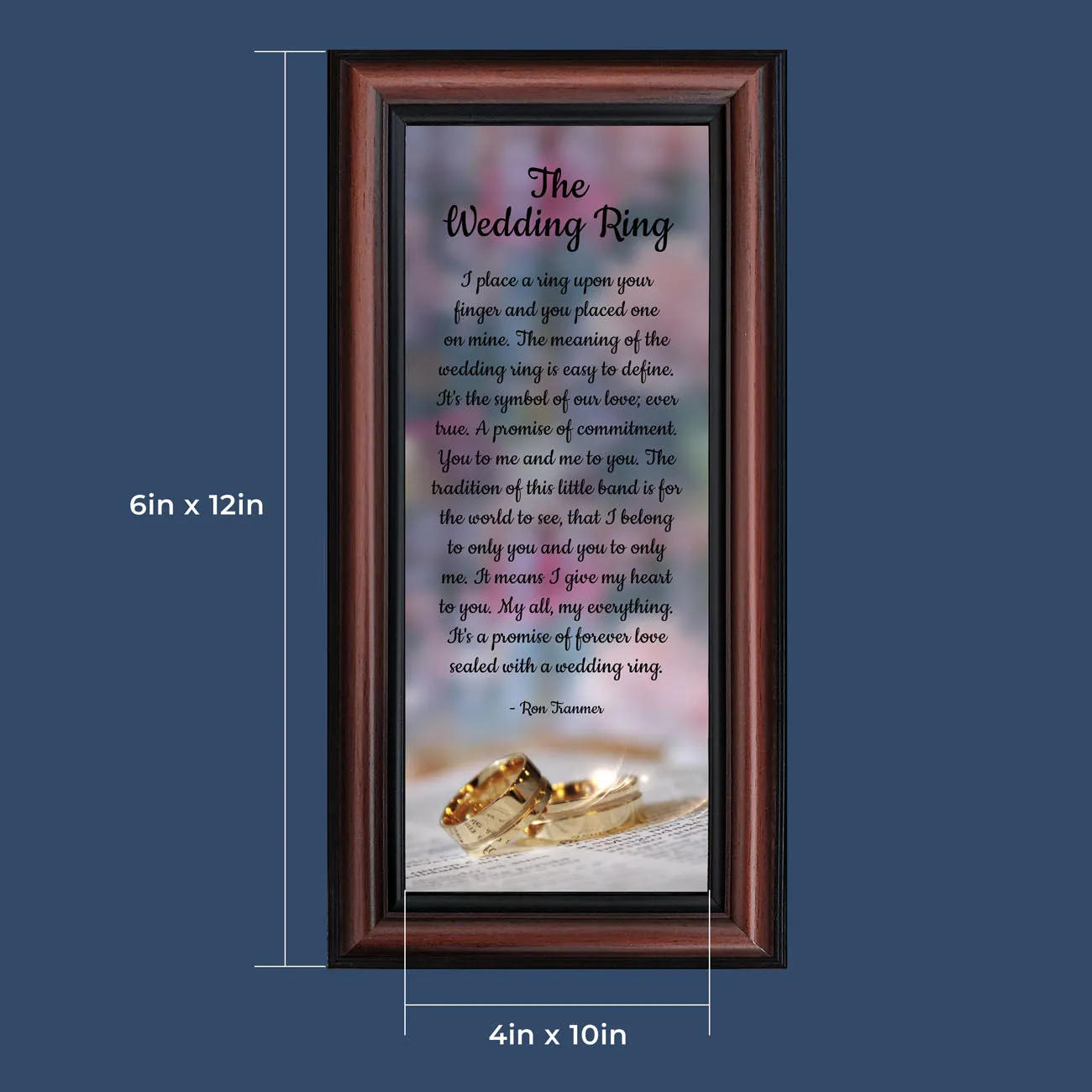 The Wedding Ring, Gift for Bride and Groom,  Wedding Gift Picture Frame, 10x10 6418