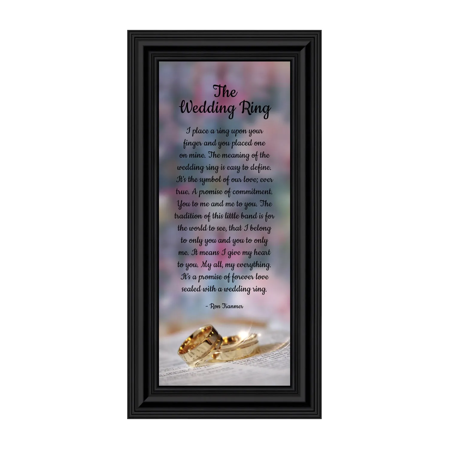 The Wedding Ring, Gift for Bride and Groom,  Wedding Gift Picture Frame, 10x10 6418
