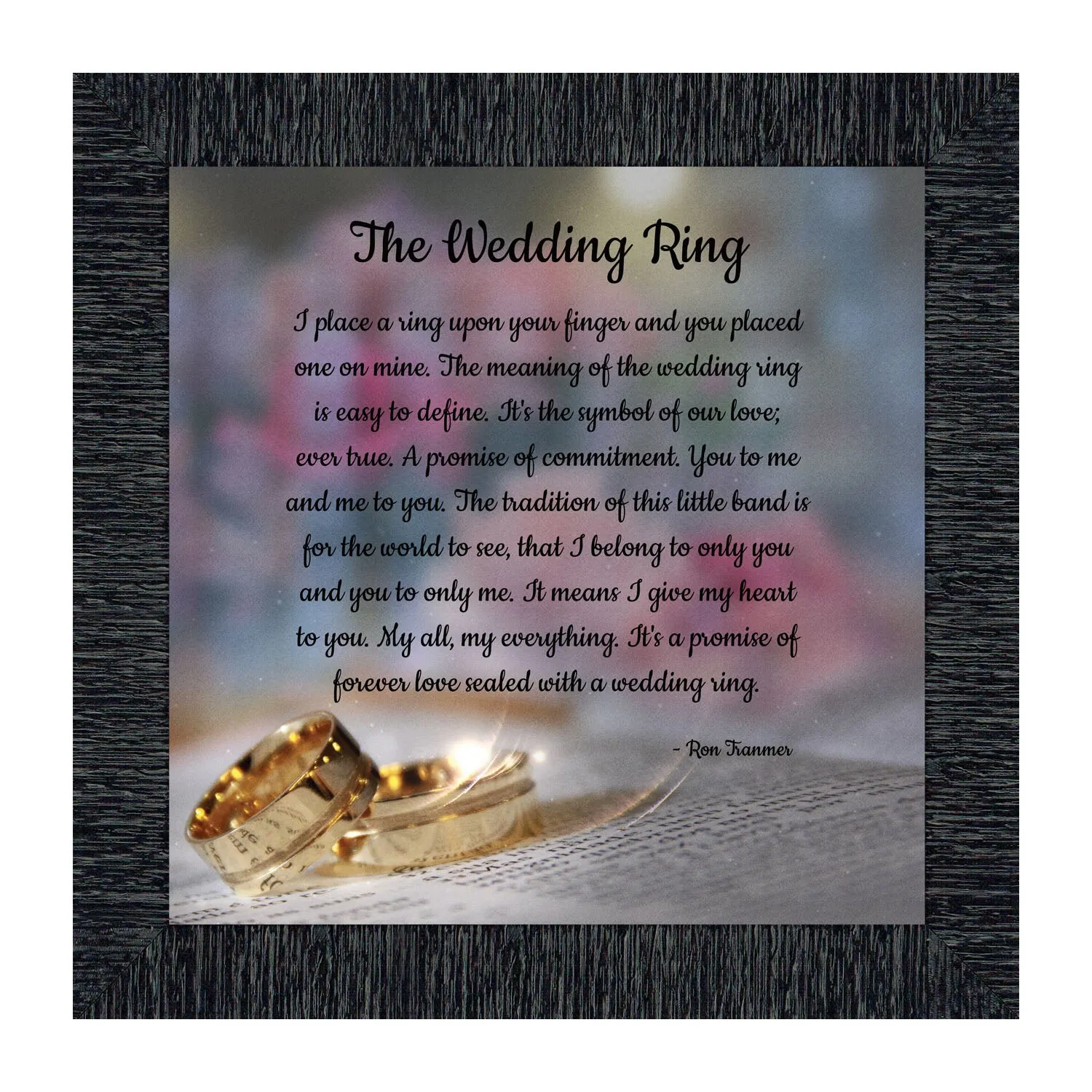 The Wedding Ring, Gift for Bride and Groom,  Wedding Gift Picture Frame, 10x10 6418