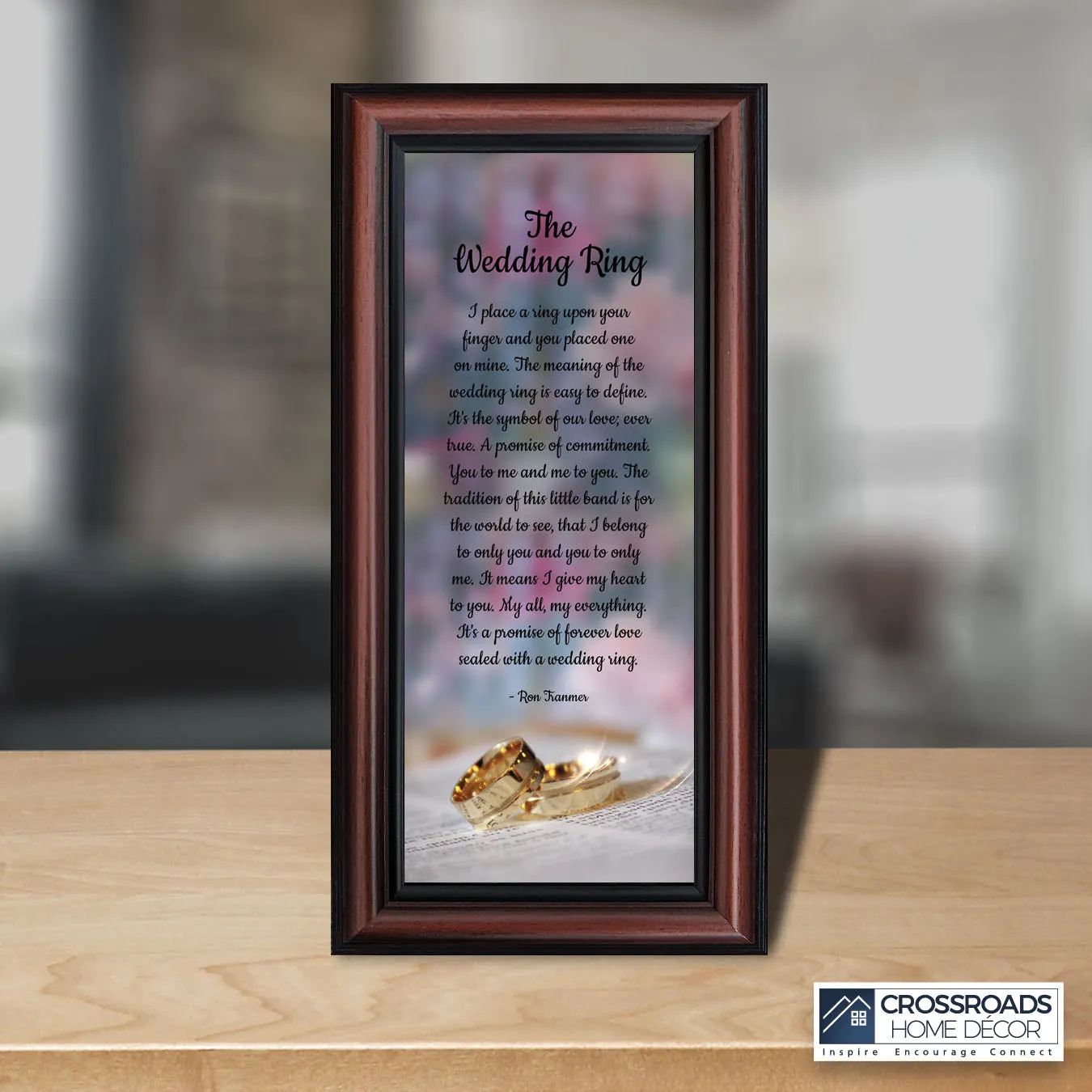 The Wedding Ring, Gift for Bride and Groom,  Wedding Gift Picture Frame, 10x10 6418