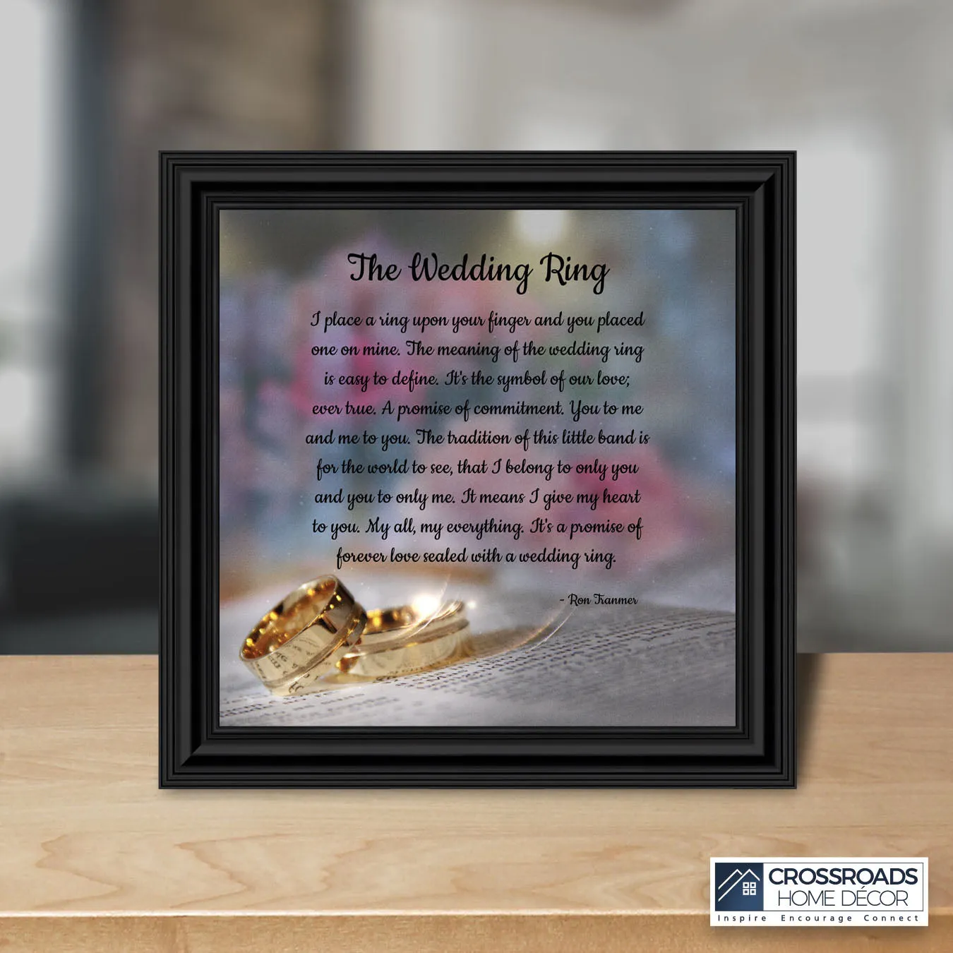 The Wedding Ring, Gift for Bride and Groom,  Wedding Gift Picture Frame, 10x10 6418
