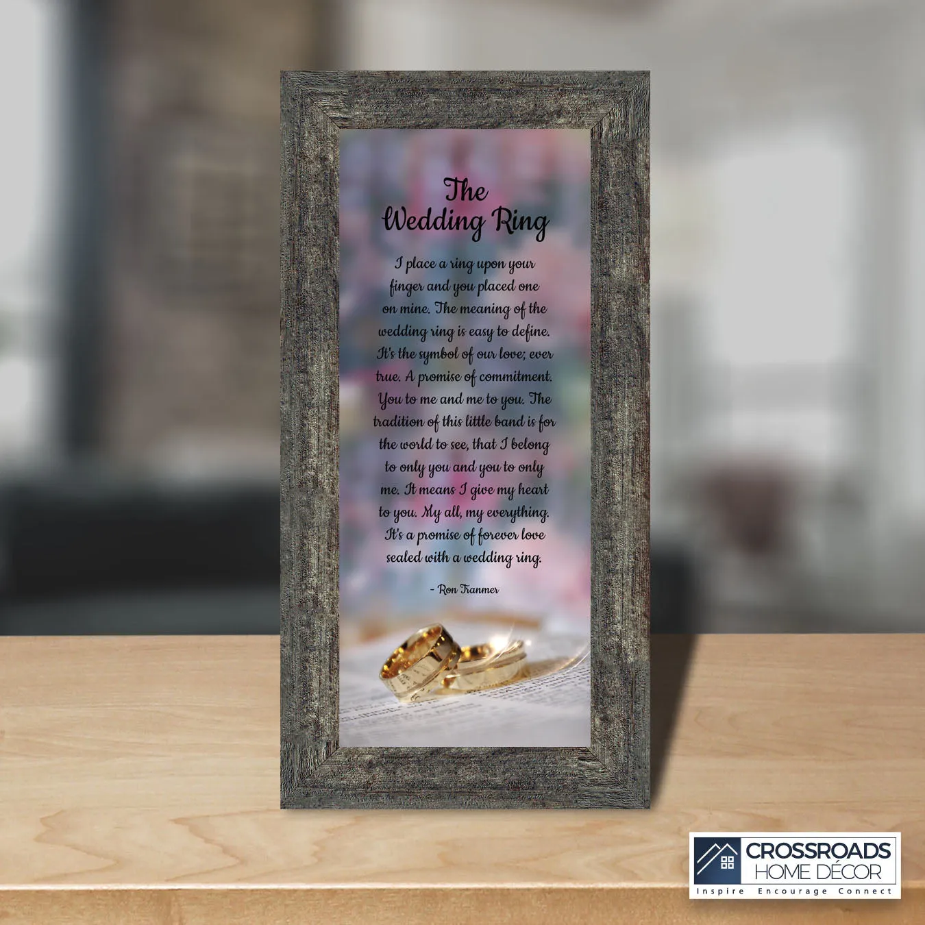 The Wedding Ring, Gift for Bride and Groom,  Wedding Gift Picture Frame, 10x10 6418