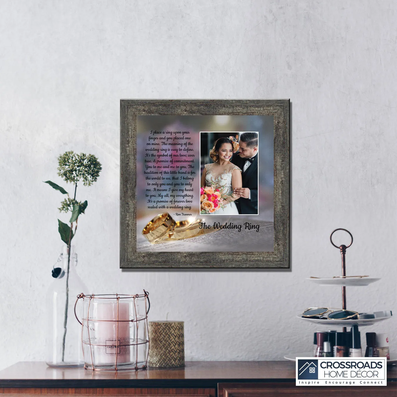 The Wedding Ring, Gift for Bride and Groom,  Wedding Gift Picture Frame, 10x10 6418