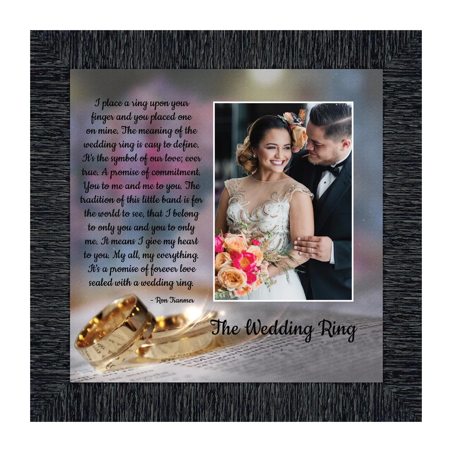 The Wedding Ring, Gift for Bride and Groom,  Wedding Gift Picture Frame, 10x10 6418