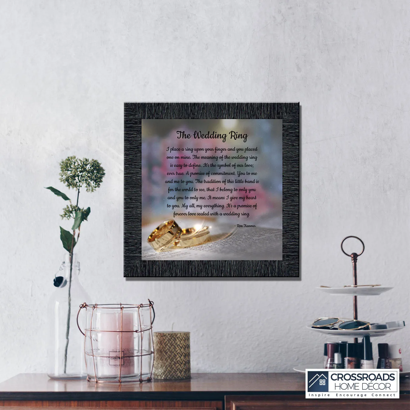 The Wedding Ring, Gift for Bride and Groom,  Wedding Gift Picture Frame, 10x10 6418