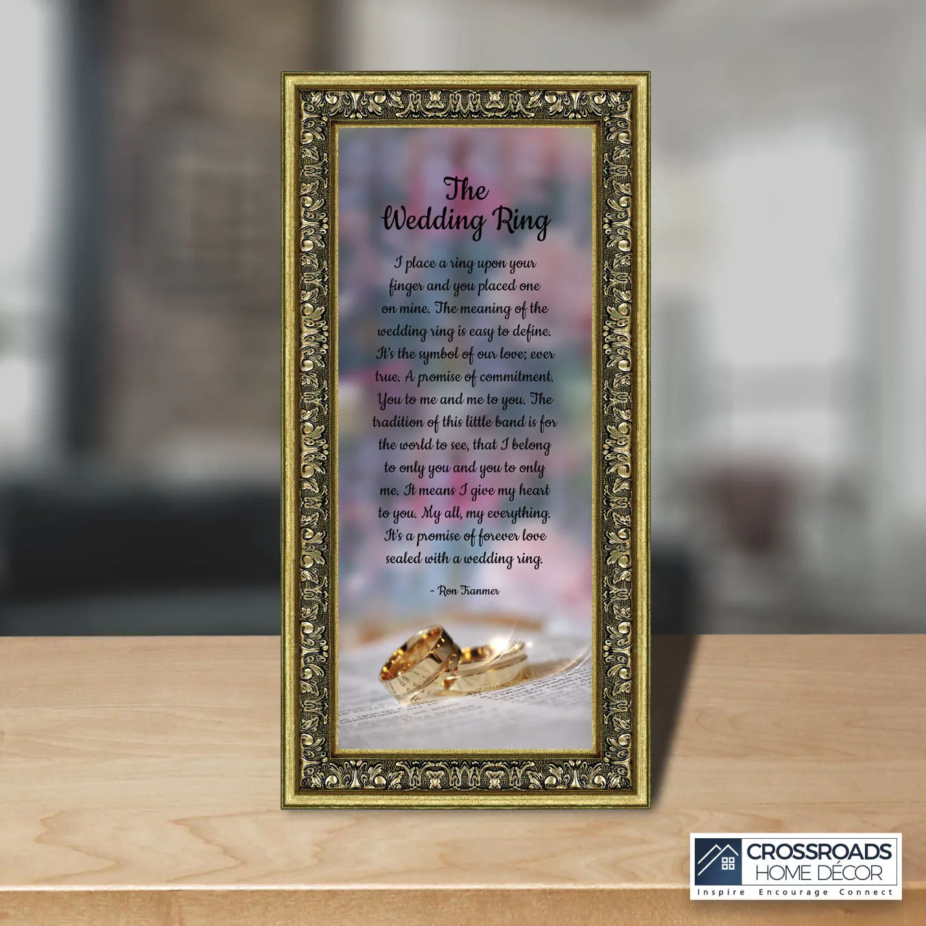 The Wedding Ring, Gift for Bride and Groom,  Wedding Gift Picture Frame, 10x10 6418