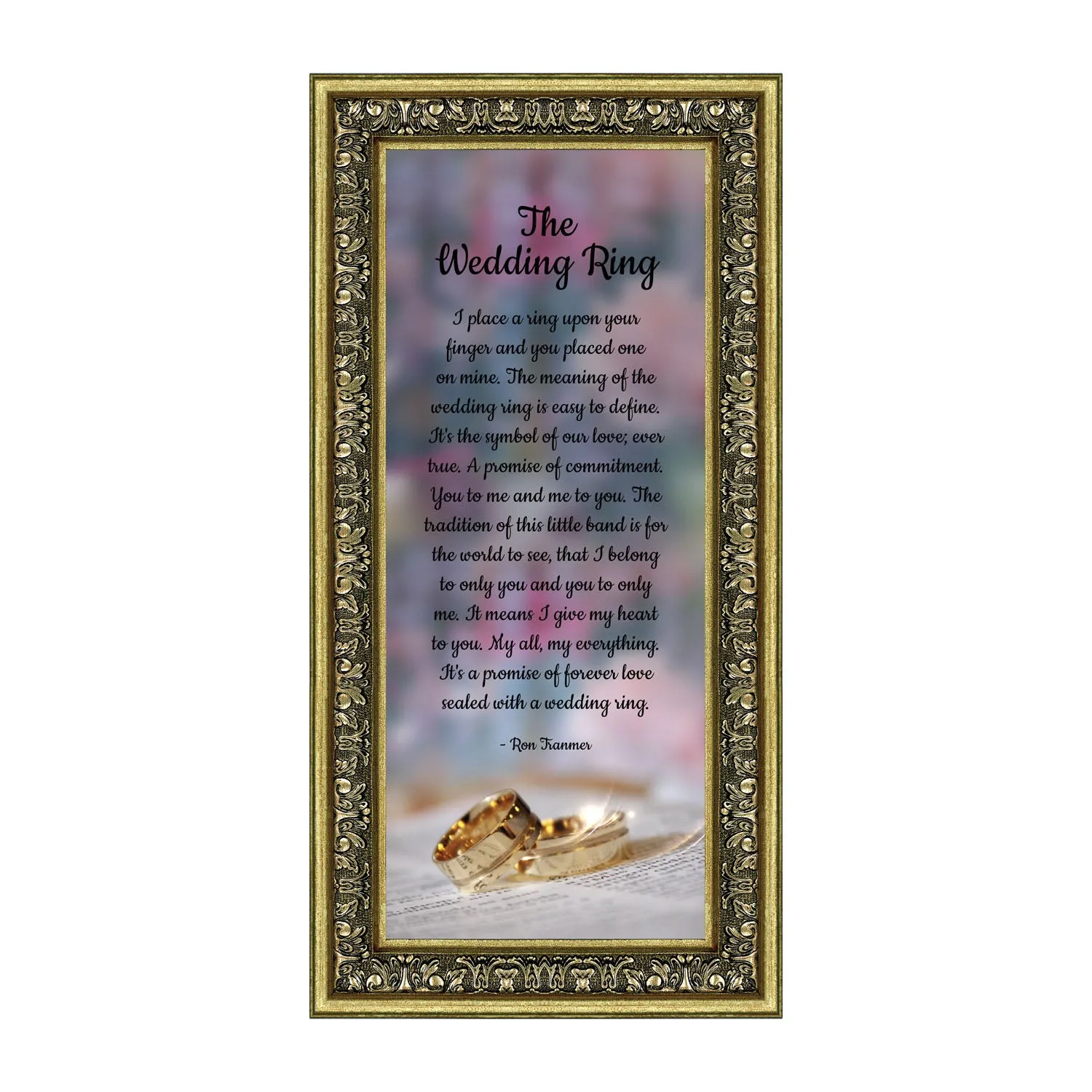The Wedding Ring, Gift for Bride and Groom,  Wedding Gift Picture Frame, 10x10 6418