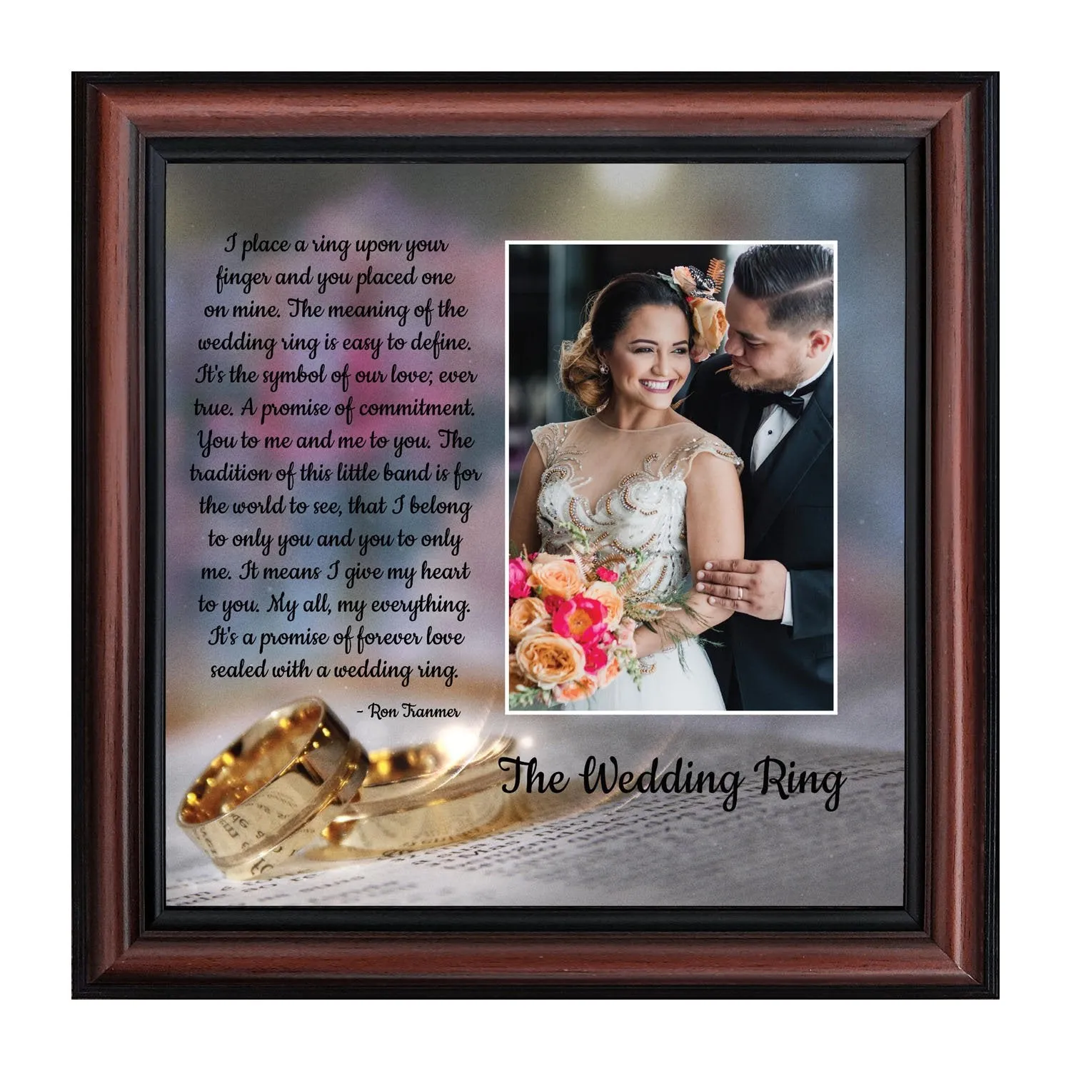 The Wedding Ring, Gift for Bride and Groom,  Wedding Gift Picture Frame, 10x10 6418