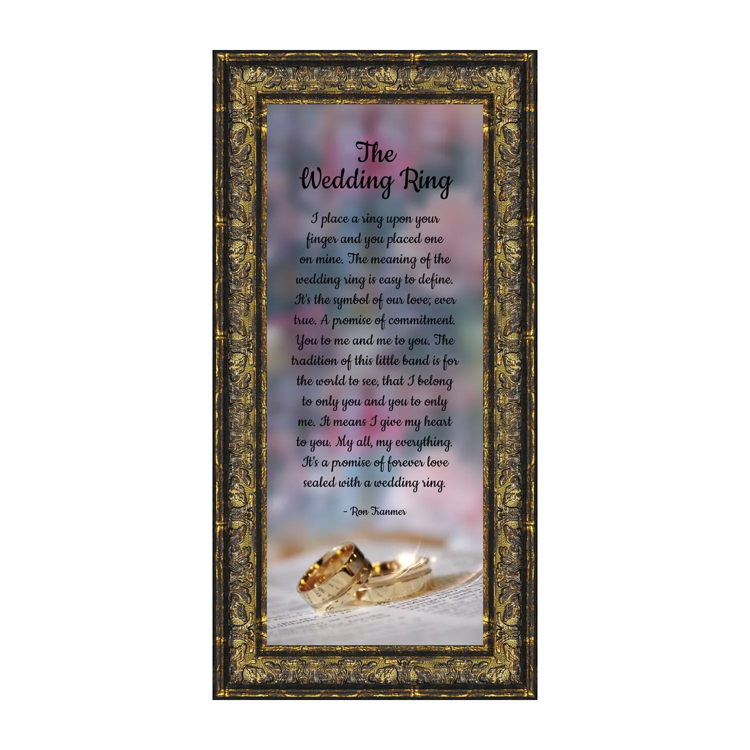 The Wedding Ring, Gift for Bride and Groom,  Wedding Gift Picture Frame, 10x10 6418