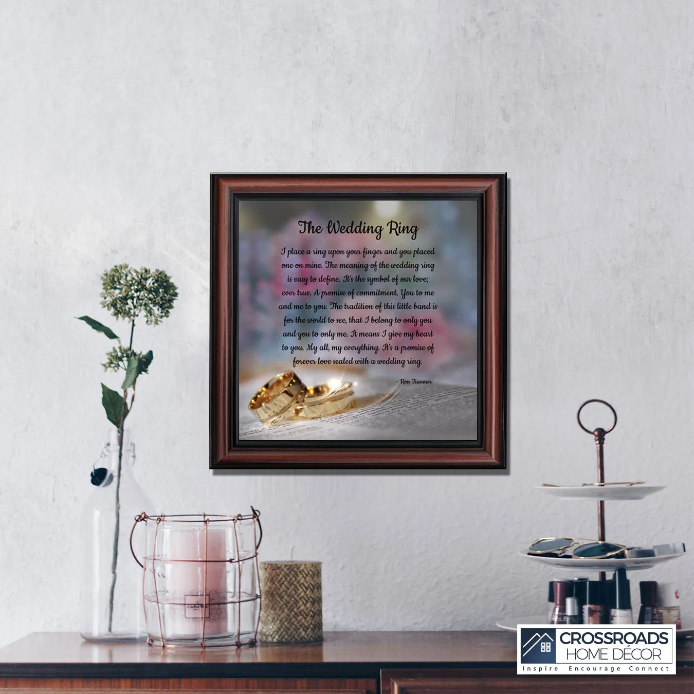 The Wedding Ring, Gift for Bride and Groom,  Wedding Gift Picture Frame, 10x10 6418