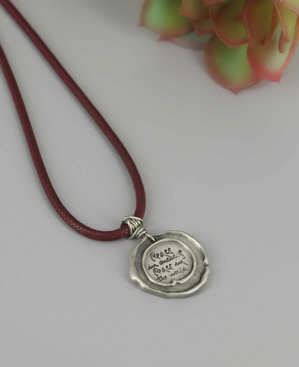 Thich Nhat Hanh Peace Quote Pendant Necklace