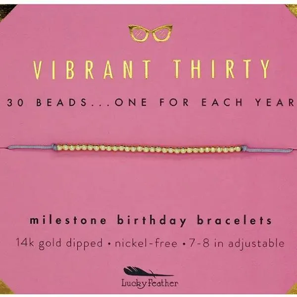 Thirty Milestone Bracelet