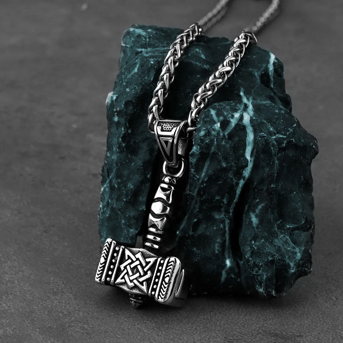 Thunderstrike Mallet Viking Pendant Necklace by The Nevermore