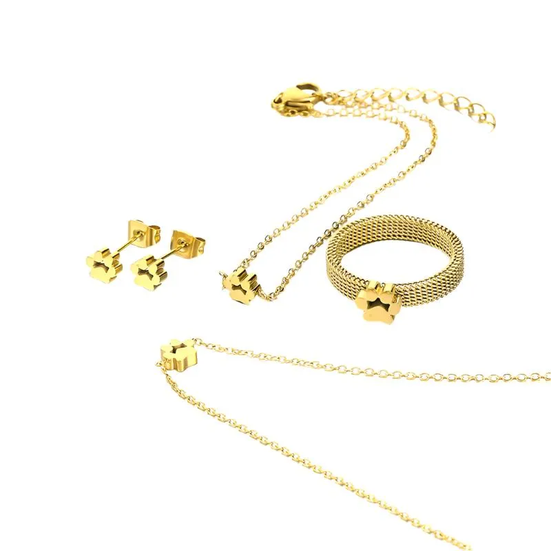 Titanium Steel Jewelry Set - Durable and Stylish Electroplated Finish