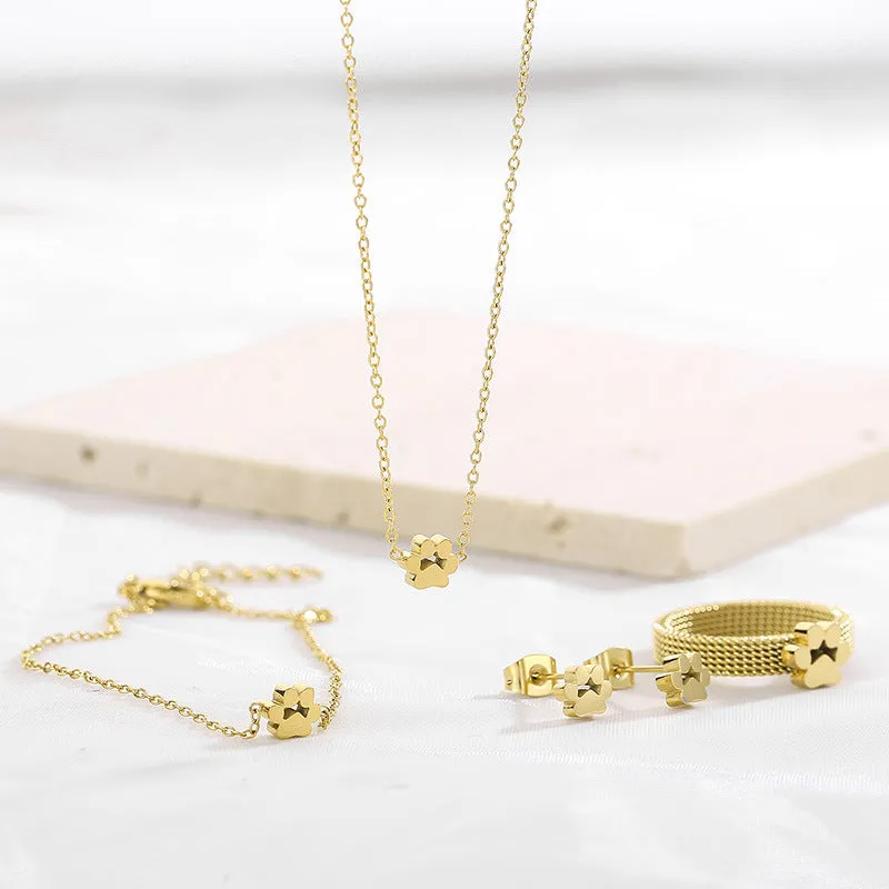 Titanium Steel Jewelry Set - Durable and Stylish Electroplated Finish