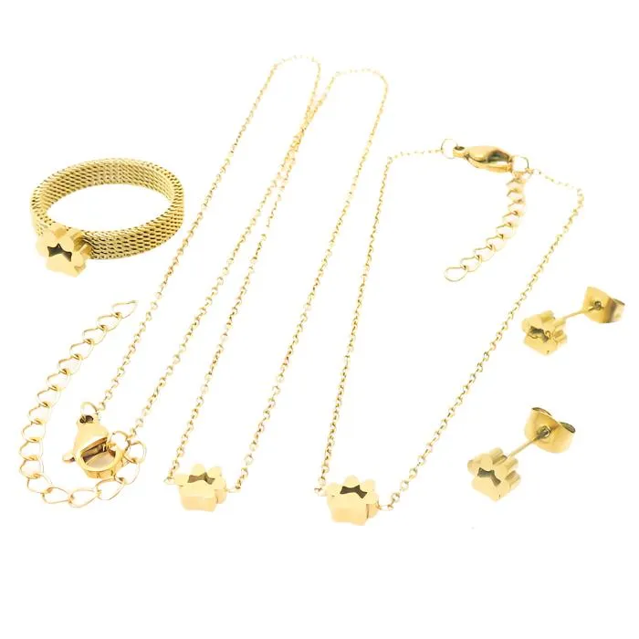 Titanium Steel Jewelry Set - Durable and Stylish Electroplated Finish