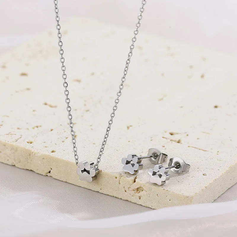Titanium Steel Jewelry Set - Durable and Stylish Electroplated Finish