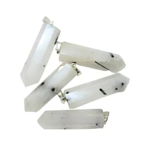 Tourmalined Quartz Point Pendants