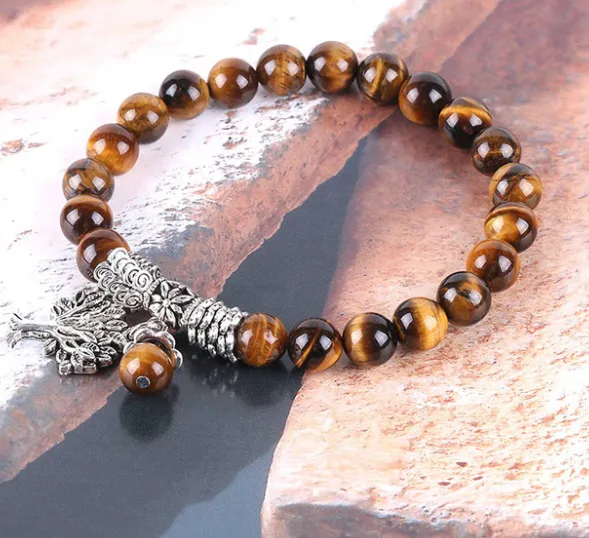 Tree of life natural stone bracelet